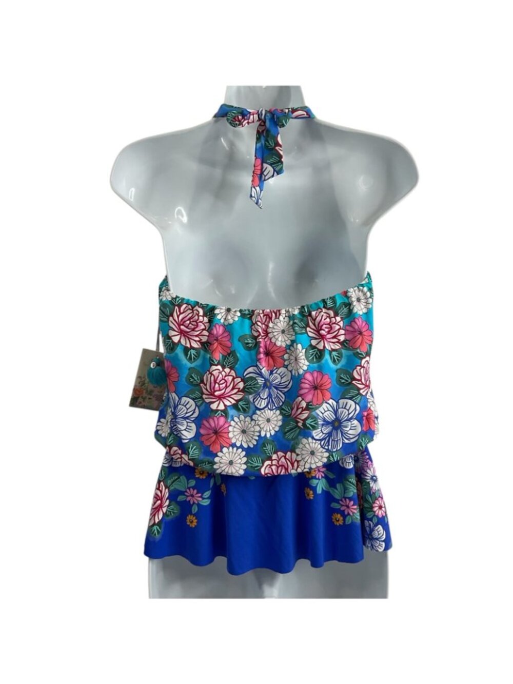 Johnny Was Swimsuit Womens Sz S Color Blast Tankini Top CSW8223-J Nwt $298 - Picture 4 of 11